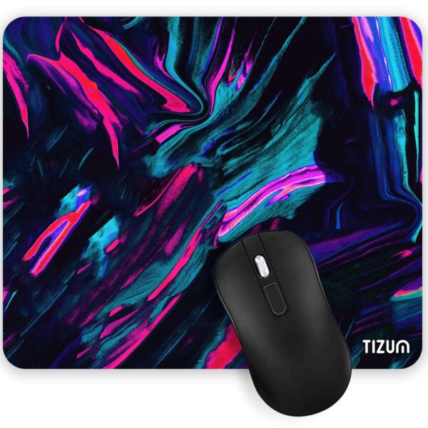 Tizum Mouse Pad - Computer Mouse Mat with Anti-Slip Rubber Base & Smooth Mouse Control with Spill-Resistant Surface